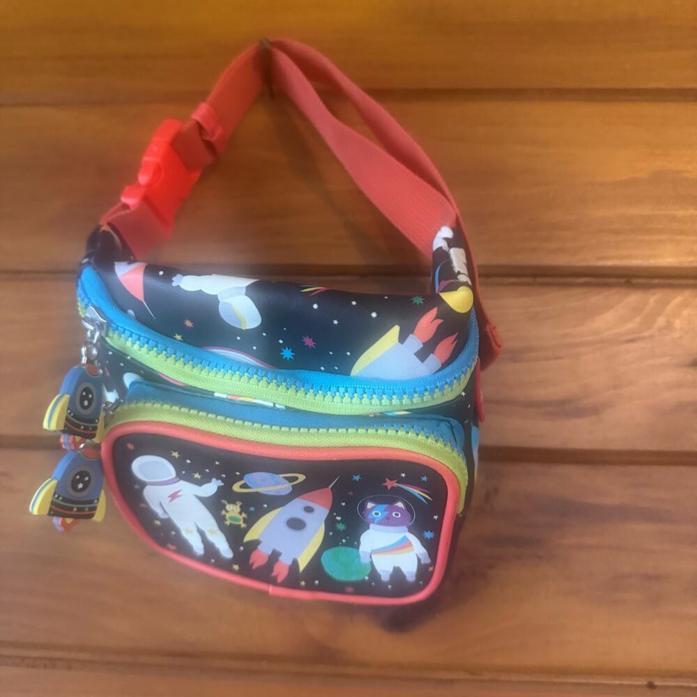 FLOSS & ROCK | Kids Space Rocket Astronaut Stars Cats Fanny Pack Waist Bag